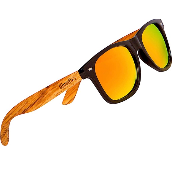 Woodies Accessories Woodies Zebra Wood Sunglasses With Orange